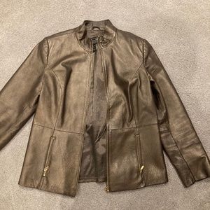 Jerry Lewis genuine leather jacket woman’s small